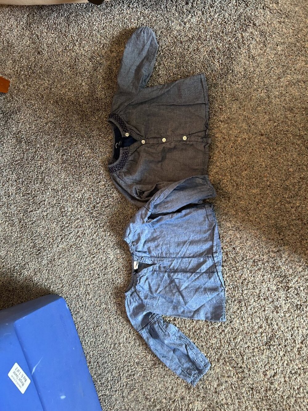 Baby Gap Denim Blouses - 12-18 months.